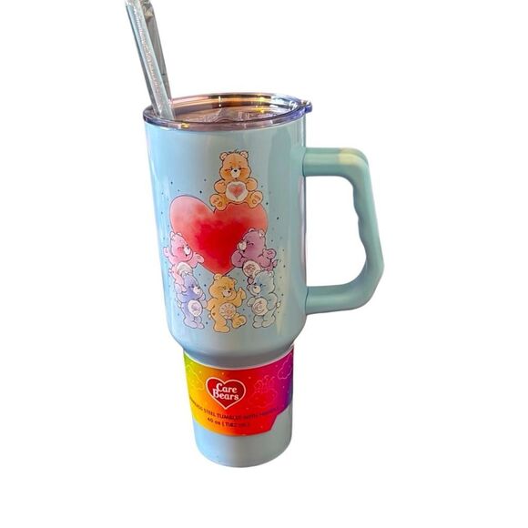 Care Bears Blue Tumbler with Straw - Picture 1 of 3